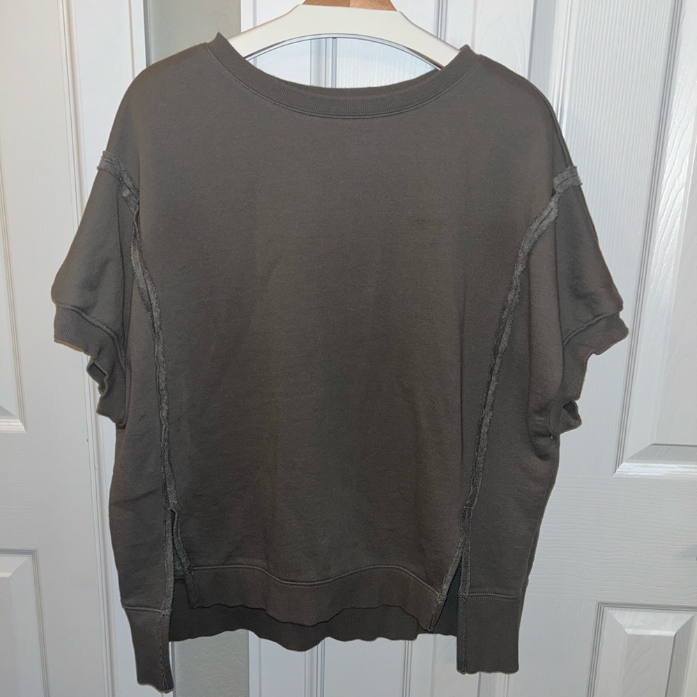 Oversized sweatshirt, sleeves have been shortened